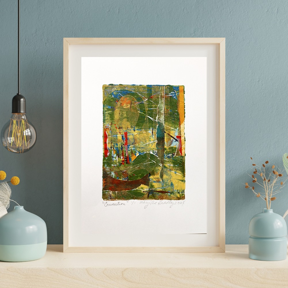 2221 Green Watercolor Art Wall Frame Mockup Instagram Post