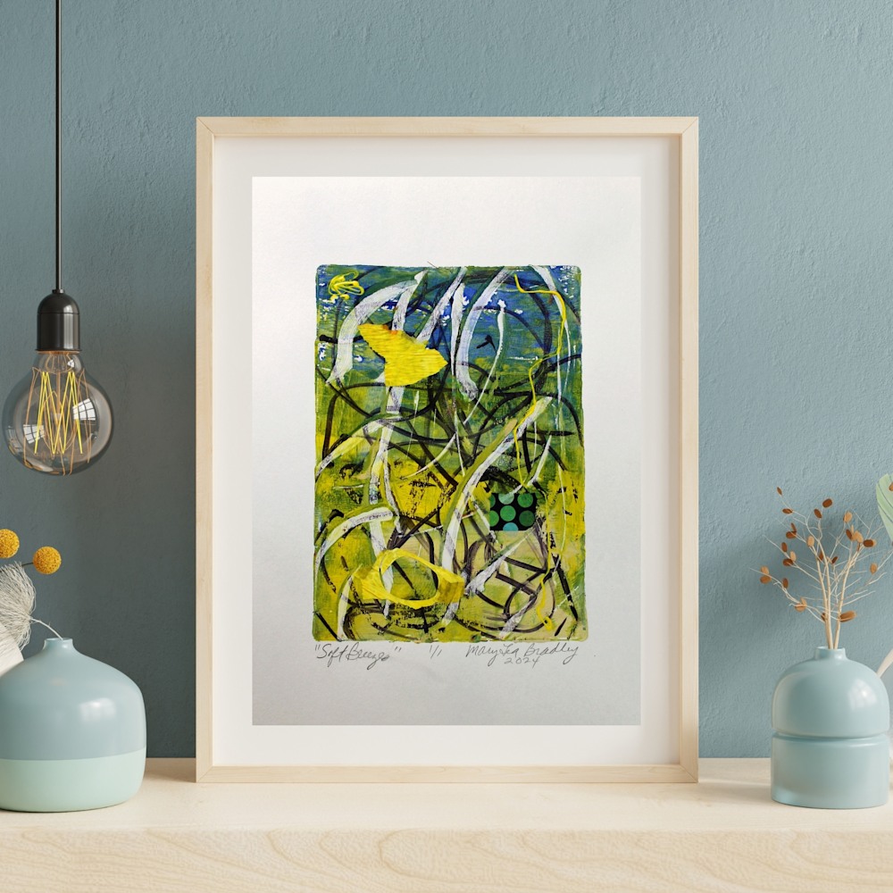 2218 Green Watercolor Art Wall Frame Mockup Instagram Post