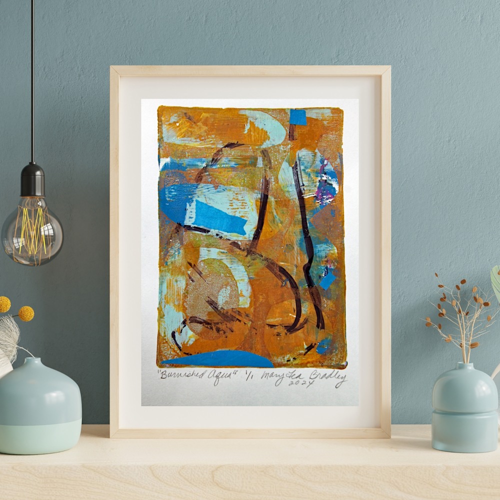 2212 Green Watercolor Art Wall Frame Mockup Instagram Post