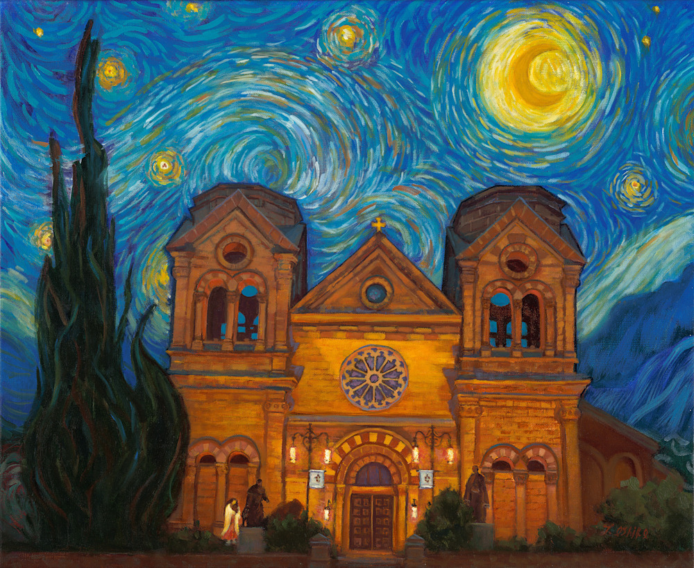 St. Francis Starry Night Art | Ju Oshiro Art
