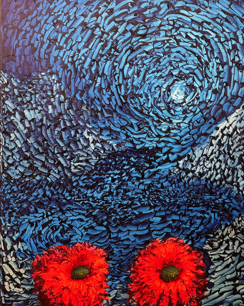 Midnight Winter Bloom 16x20 $1750