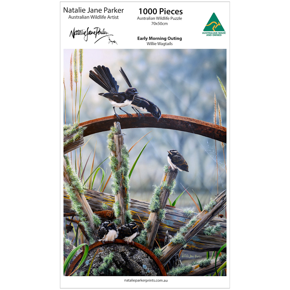 Willie Wagtail Jigsaw Puzzle | 1000-Piece "Early Morning Outing"