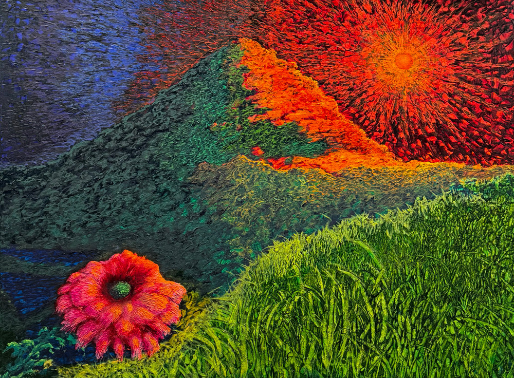 Mountain Meadows Sunrise Original 24x18 $3725 sm1000w