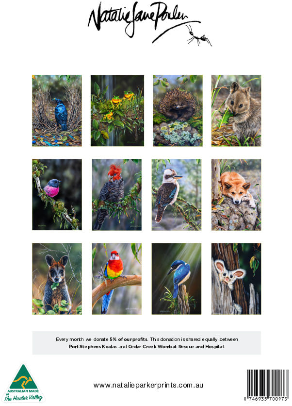 B114109 JLFAP   2026 Calendar 340x235mm PORTRAIT Aust Wildlife v2 LR 26 copy