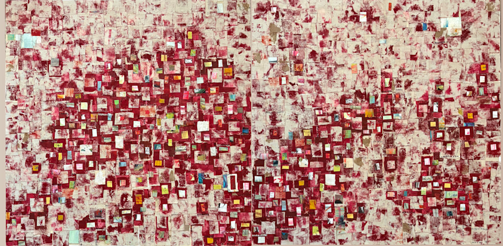 36” x 36” each | Mixed Media Collage on Canvas