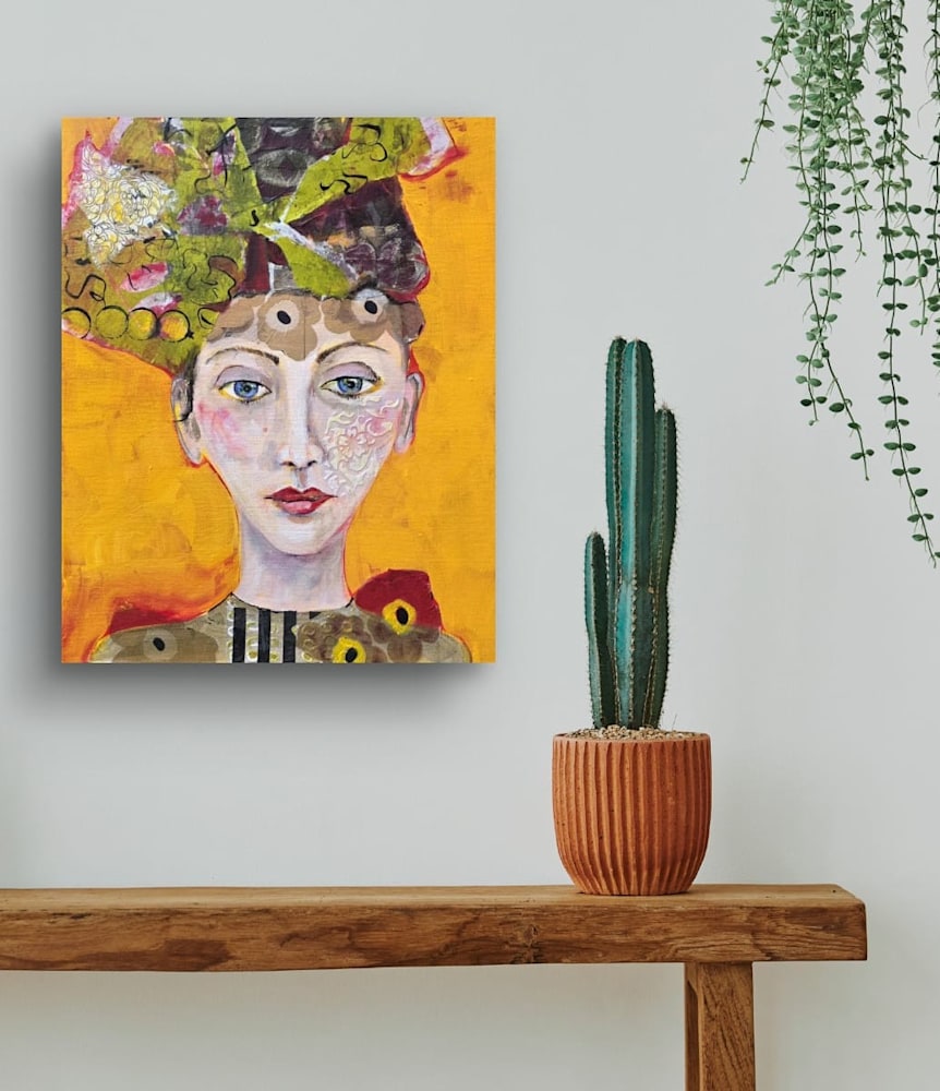 Arden Rose The Jester 16x20 $475 in room