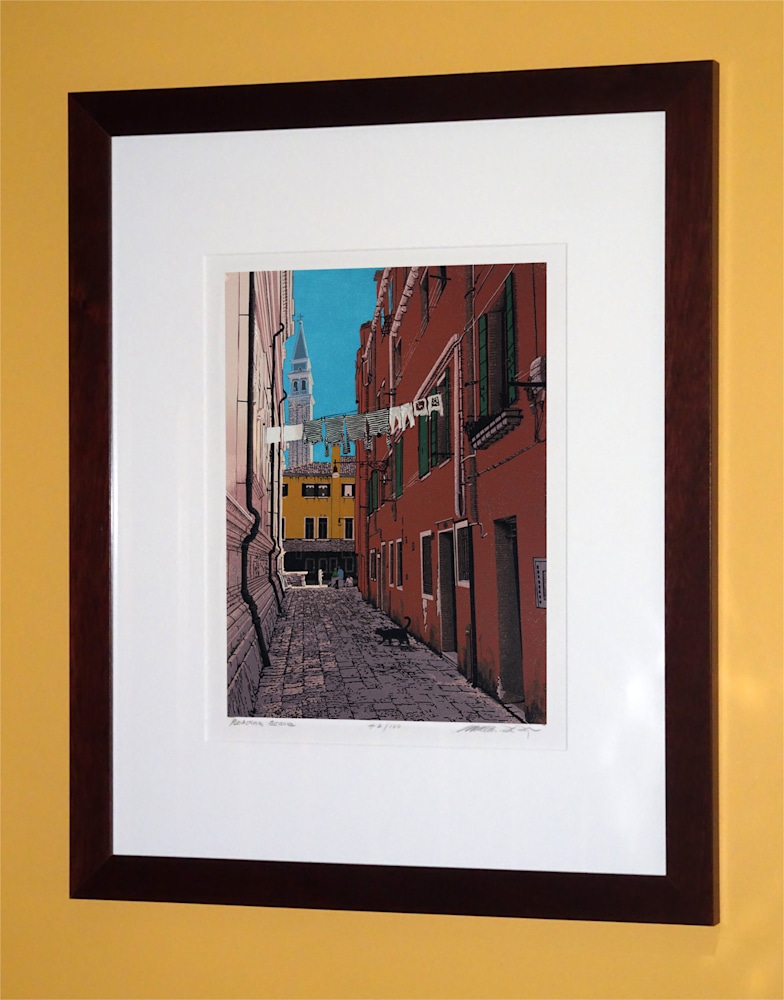 Laundry Day, Venice Framed