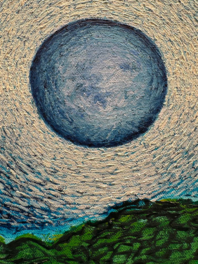 Moonrise Over Sunflowers II detail1