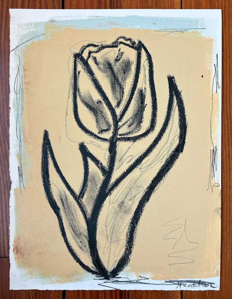 12x9 abstract flower 3