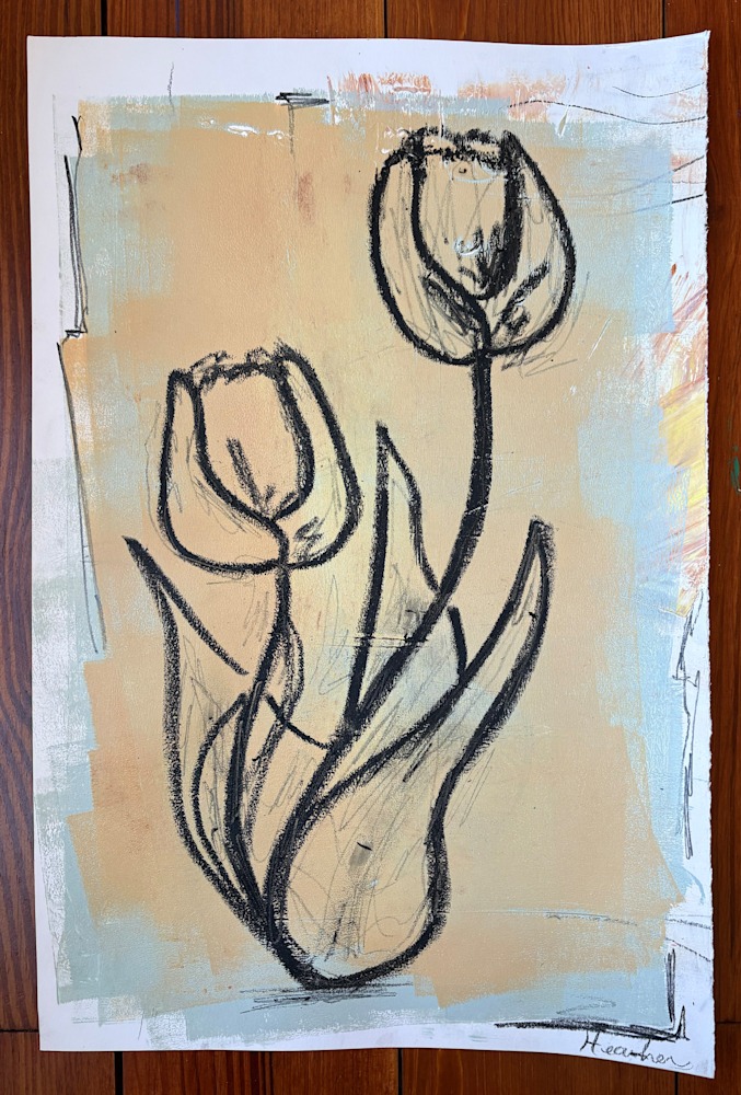 12x18 abstract flower 3