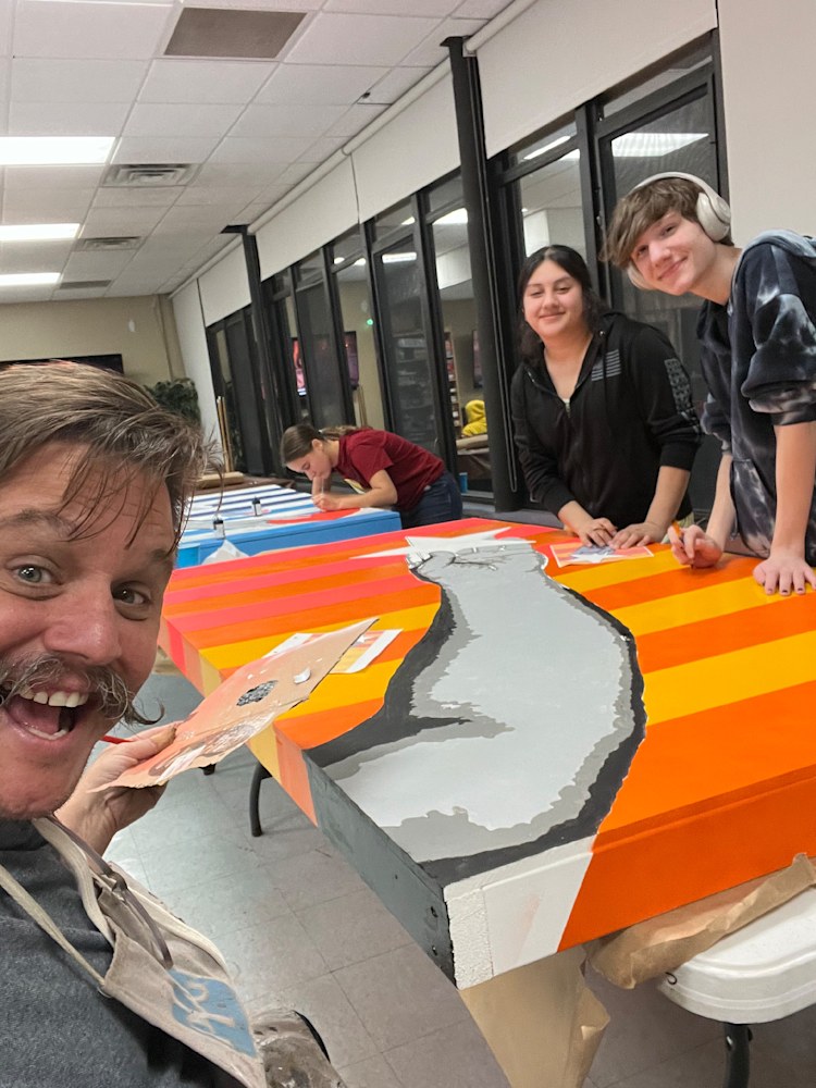 jon savage mural artwork working students 2025