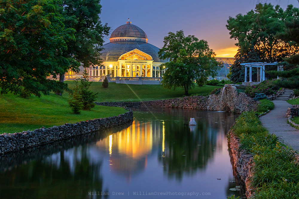 Marjorie McNeely Conservatory Sunset Photograph - Urban Cityscapes | William Drew Photography