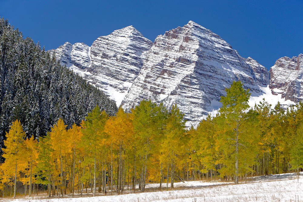 Fine Art Print, Maroon Bells Fall Foliage