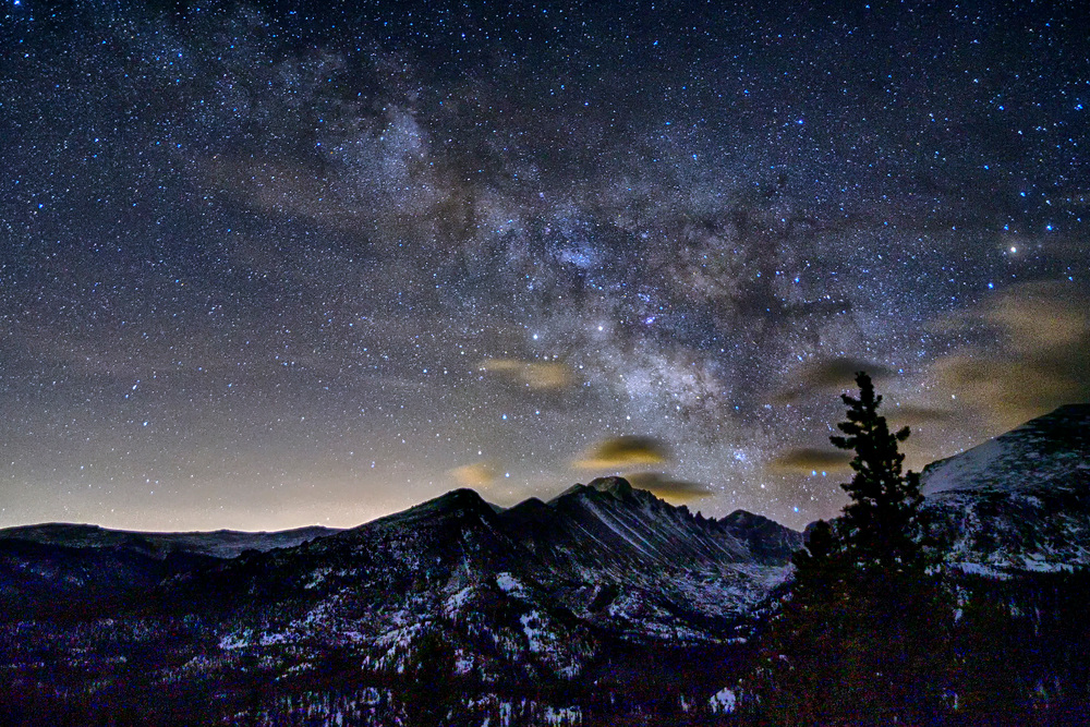 NIght Sky over Rocky Mountain National Park