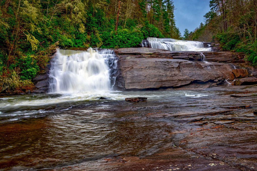 The upper two waterfalls in Triple Falls near Brevard, N.C., are just wonderful.