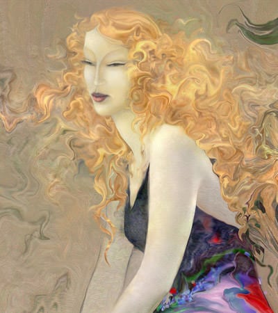 Angel Hair - digital art by Judith Barath