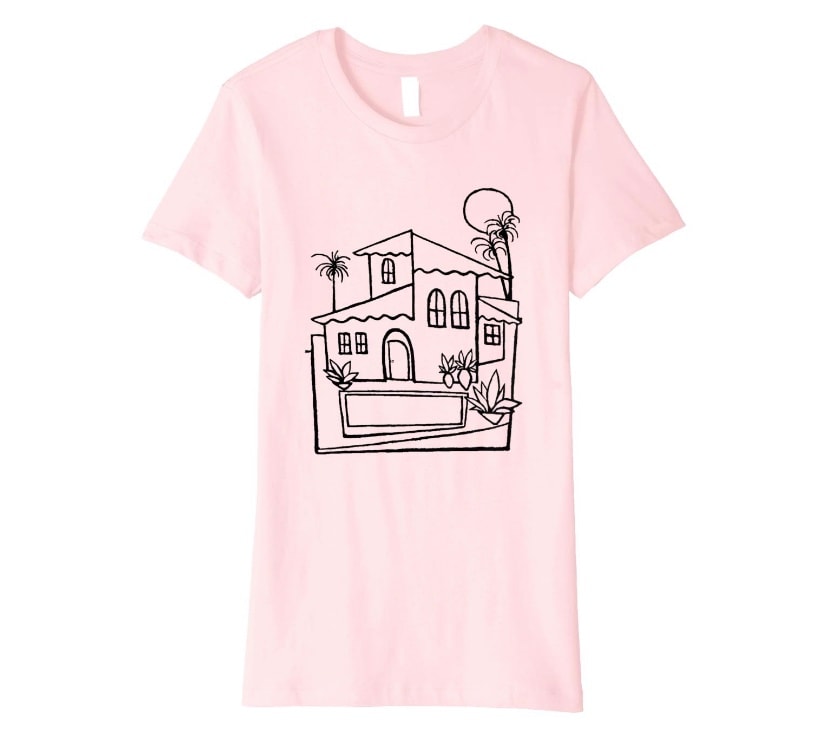 Women's Zepeda Tropical House Party Painting T-Shirt 