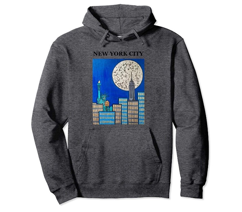 New York City Supermoon Zepeda Painting Sweatshirt