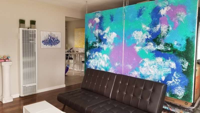 Peel Painting as a giant room divider