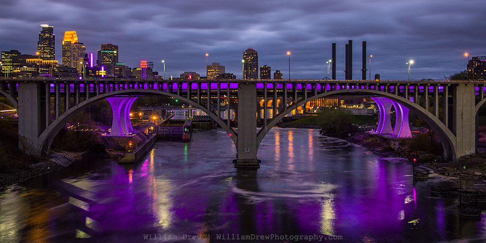 Purple for Prince - Minneapolis Purple Lights | William Drew Photography