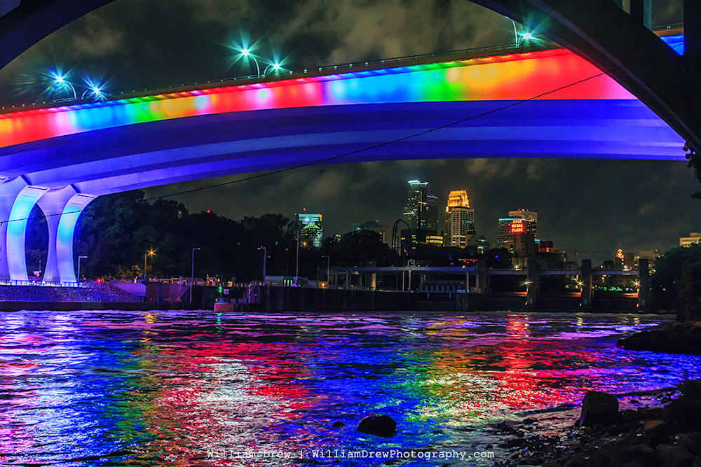 Rainbow Bridge over the Skyline - Downtown Minneapolis Skyline Prints | William Drew Photography