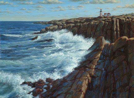 Standing Up To The Sea, oil on canvas by William H. Hays