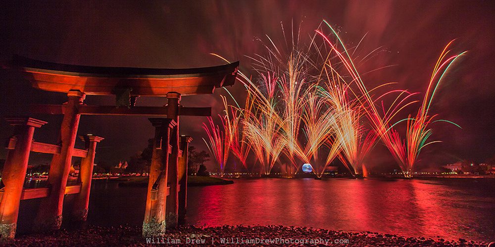 Red Illuminations - Epcot Center Photos | William Drew Photography