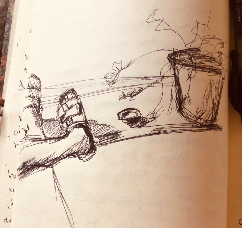 Sketch in Journal from Villa Pepi, Florence.