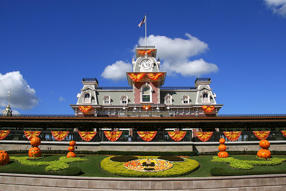 Halloween Train Station - Disney Halloween Photographs | William Drew Photography