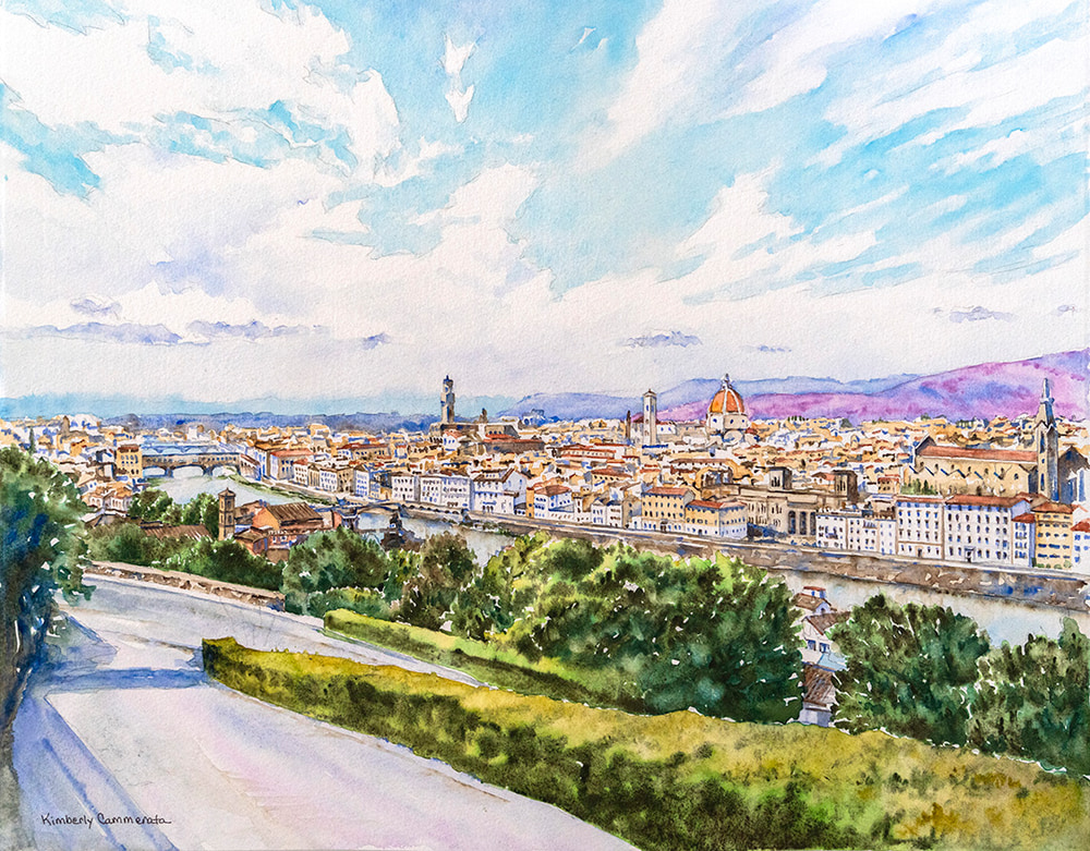 Firenze, Toscana | Original Watercolor Painting | Kimberly Cammerata