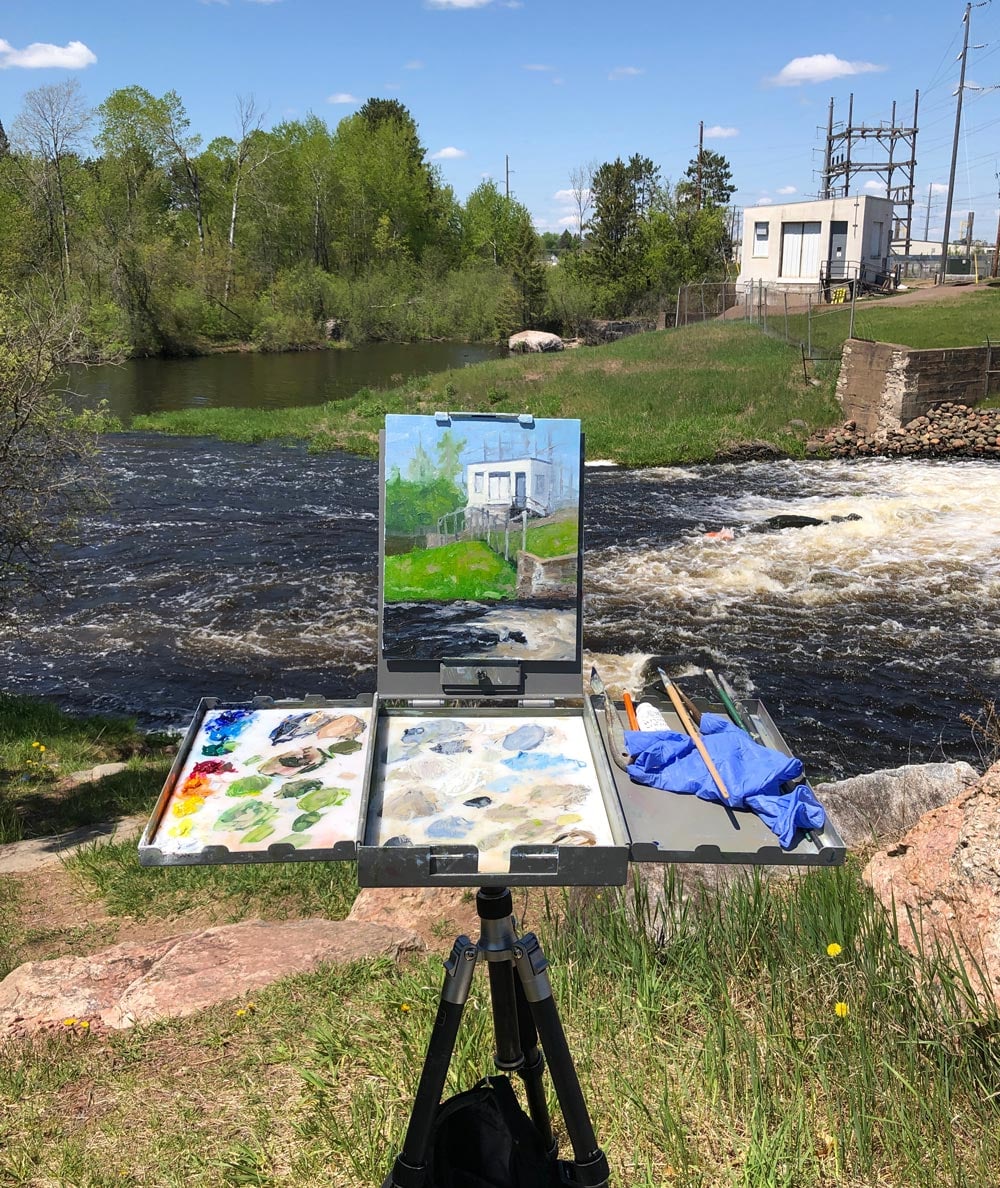 Abbey Fitzgerald painting in Hayward, WI