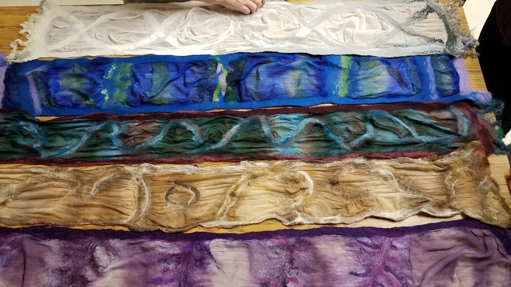 Non-felted scarves