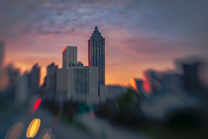 Suntrust Plaza in Atlanta taken with Lensbaby Sweet 50