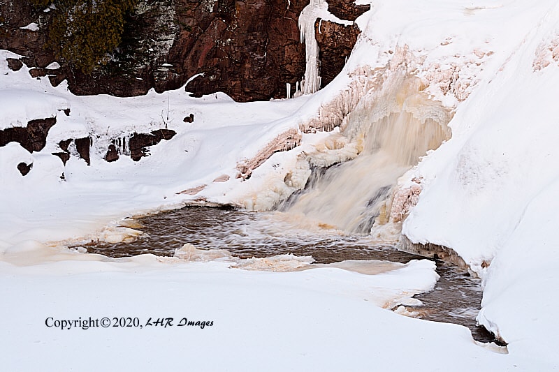 Upper Gooseberry Falls in Winter