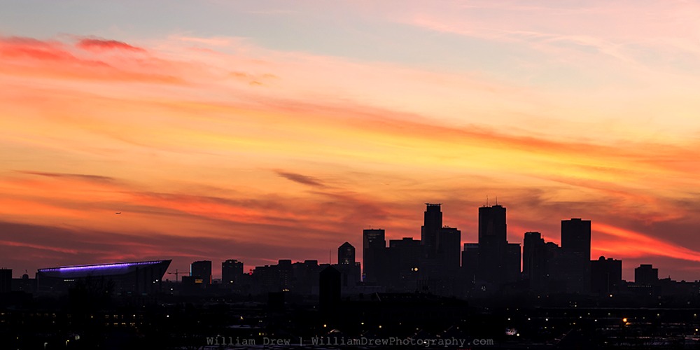 Minneapolis Sunset Silhouette - Minneapolis Corporate Art Consultants | William Drew Photography