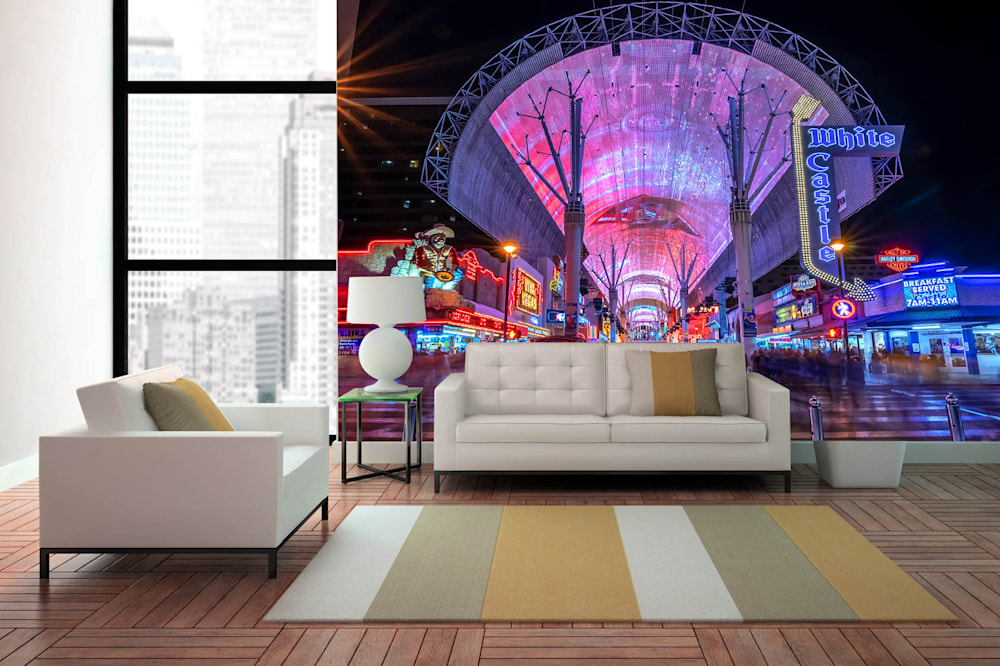 Freemont Street - Vegas Wallpaper Murals | Custom sizes and free ground shipping