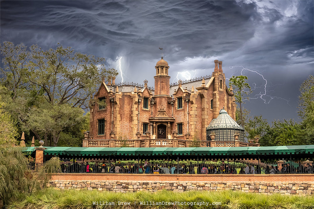 Stormy Haunted Mansion - Disney World Images of the Haunted Mansion | William Drew Photography