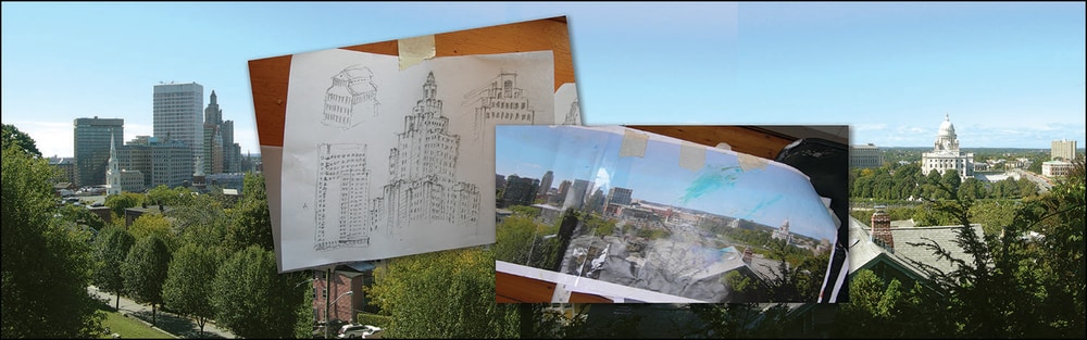Drawings of buildings, be sure you see the structures clearly