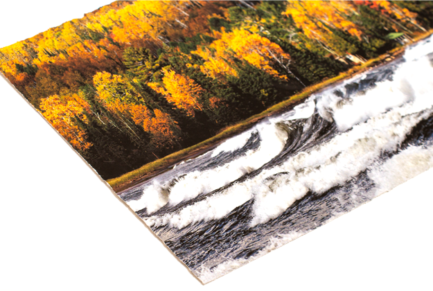 image demonstration a deckled flush edge finish for paper