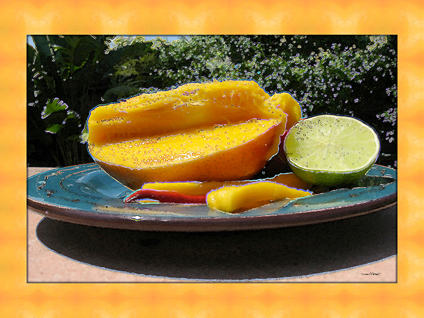Almost Mango Salsa art by Debra Cortese