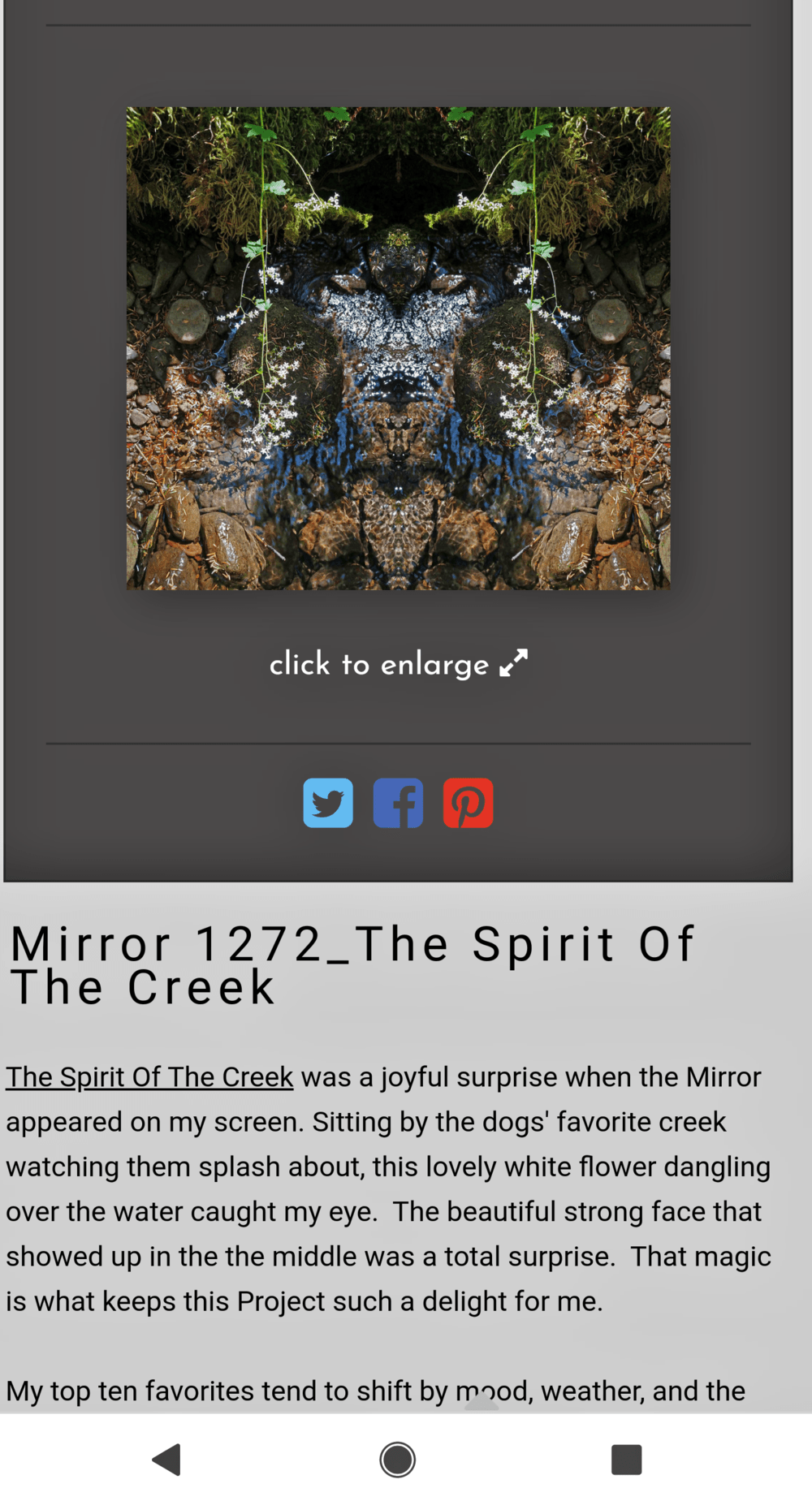 First view of Mirror 1272 on the website (minus some story, because, well, it's a Phone screenshot.).