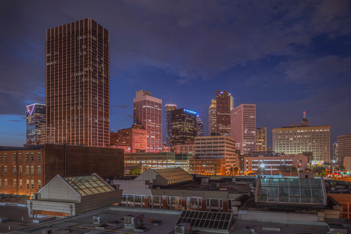 Atlanta nighttime cityscape