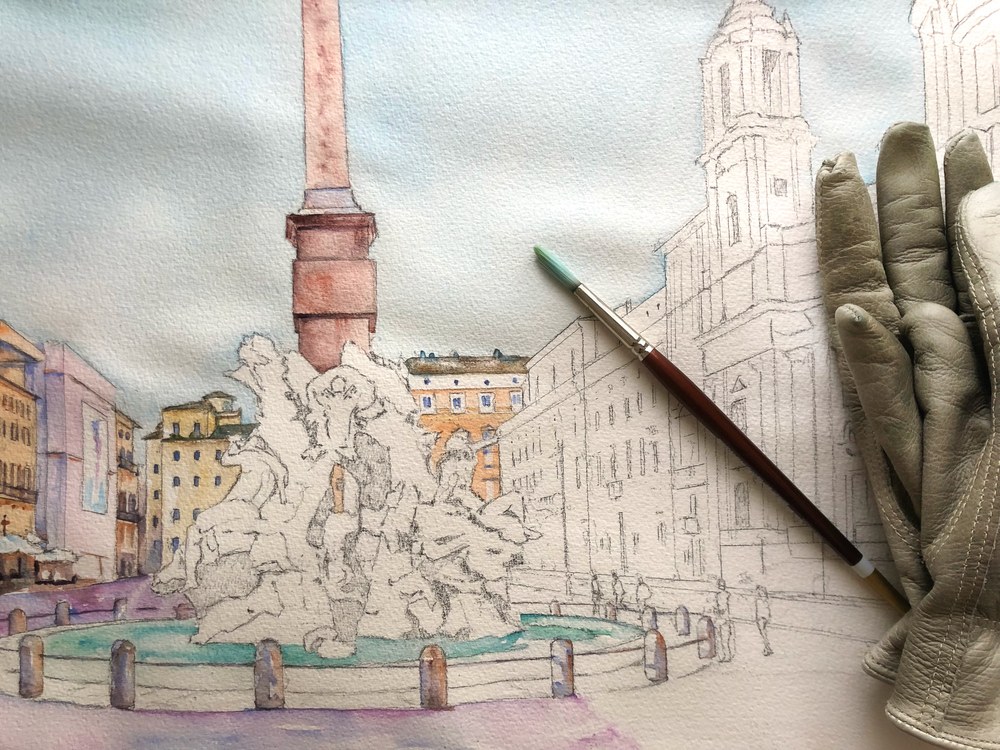 La Fontana dei Quattro Fiumi, Piazza Navona | In Progress | Kimberly Cammerata
