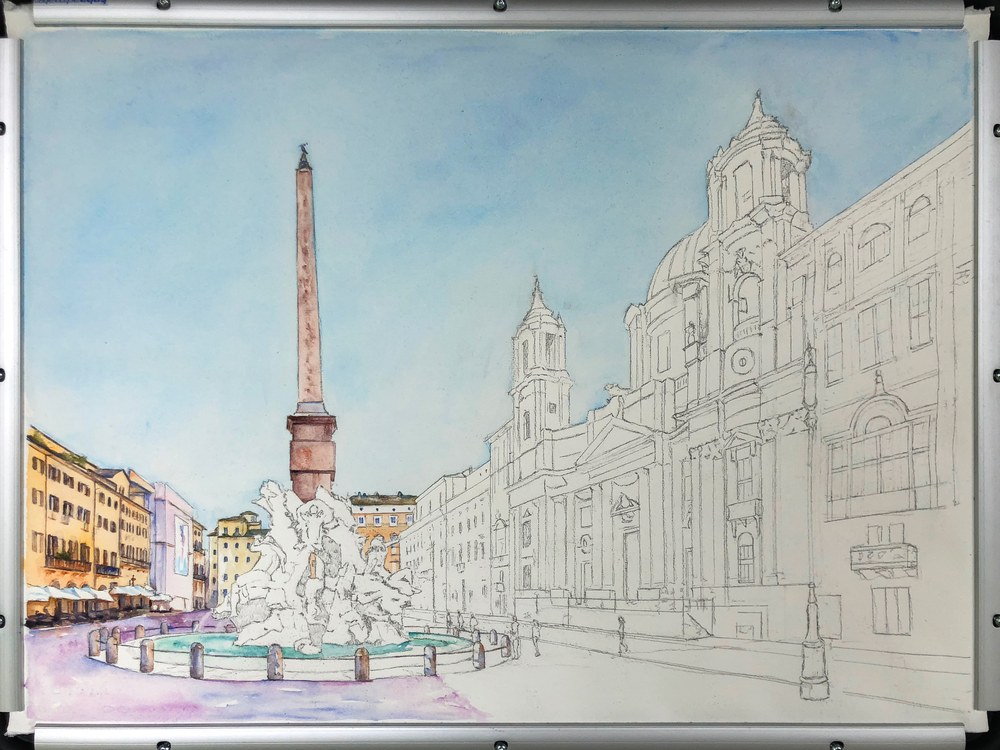 La Fontana dei Quattro Fiumi, Piazza Navona | In Progress | Kimberly Cammerata