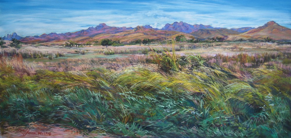 The Davis Mountains and Grass in September