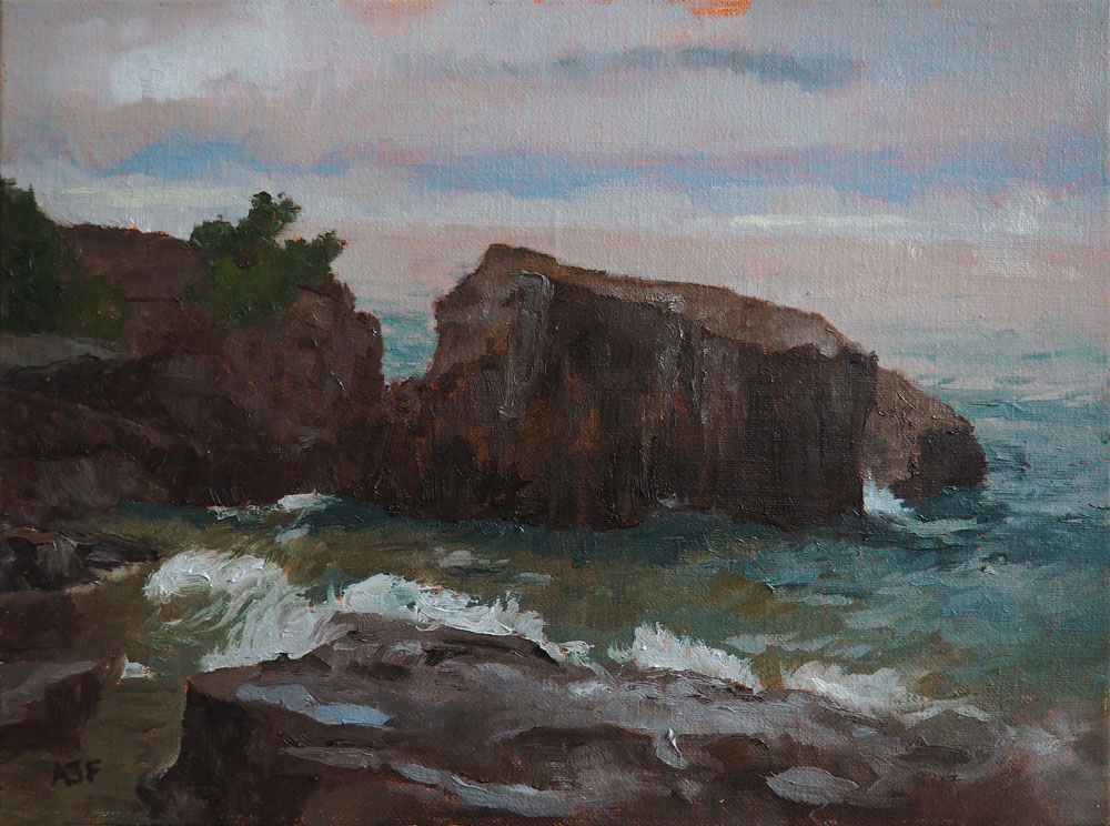 Painting at Artist Point in Grand Marais, MN