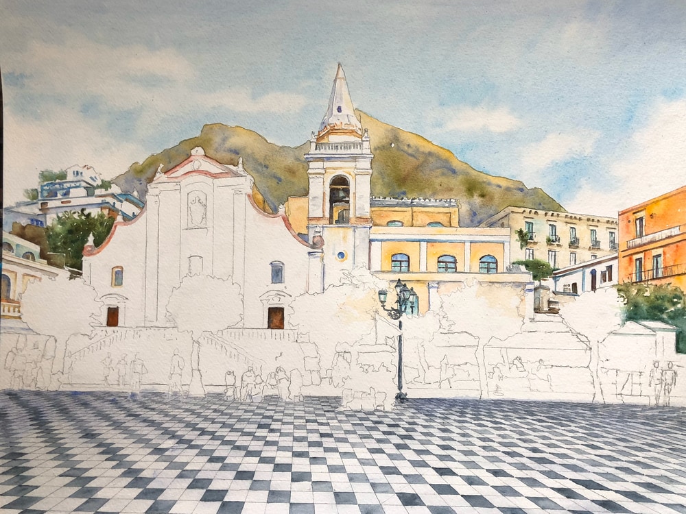 La Piazza IX Aprile Taormina | In Progress 01 | Kimberly Cammerata
