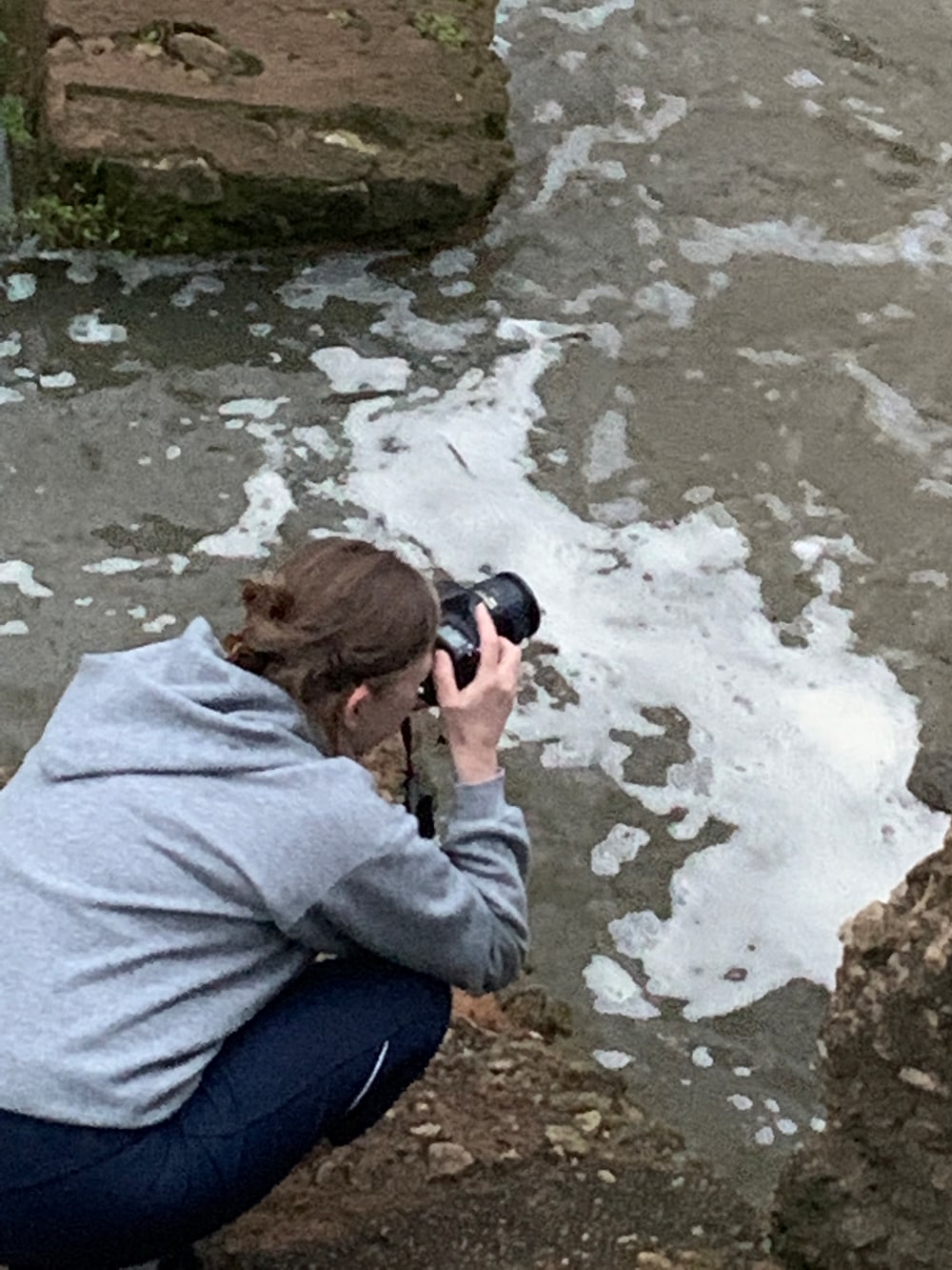 A photo of me taking photos at Starr's Mill