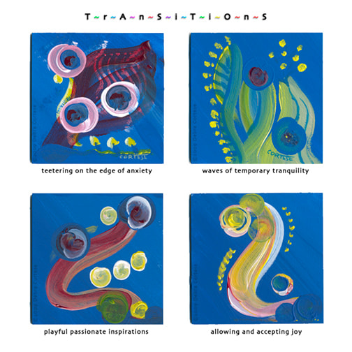The original Transitions paintings by Debra Cortese