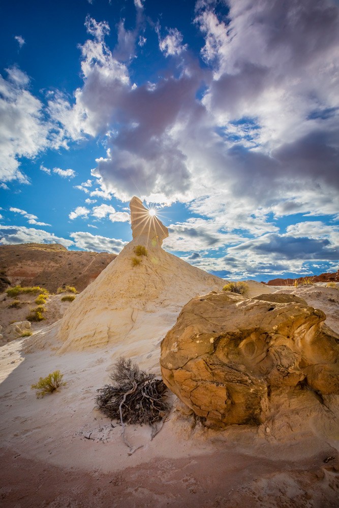 Hoodoo geology in the desert landscape photographed by Thomas Watkins.